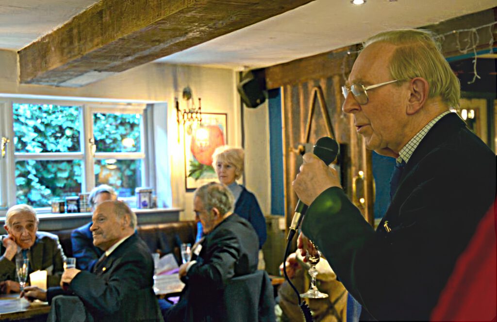 Tony Morgan toasting LEO in The Queen's Head