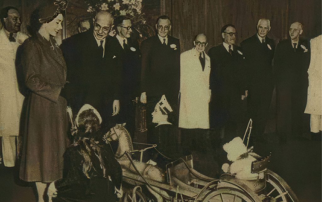 Princess Elizabeth during a royal visit to Lyons